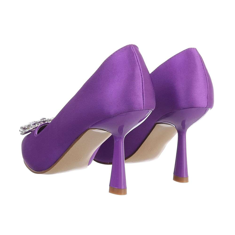 Pantofi cu toc inalt - violet dama