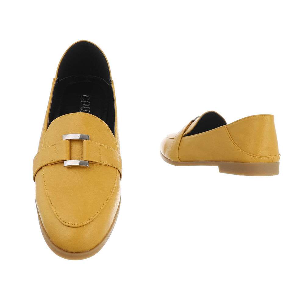 Mocasini eleganti - galben dama