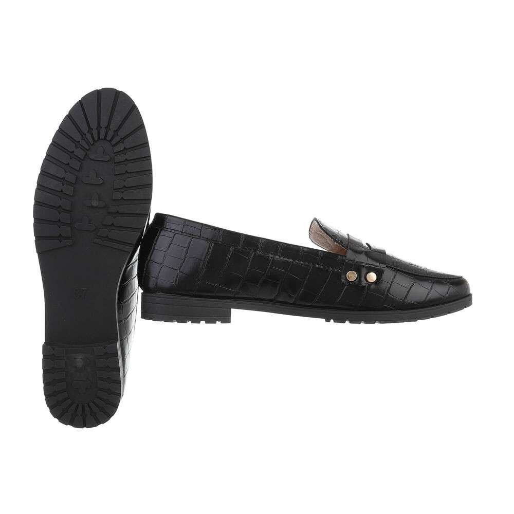 Pantofi eleganti fara toc - negru dama