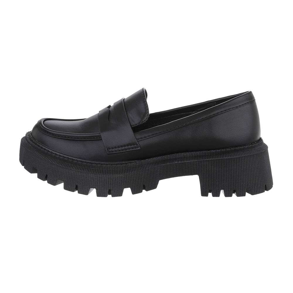 Pantofi office cu toc gros - negru dama