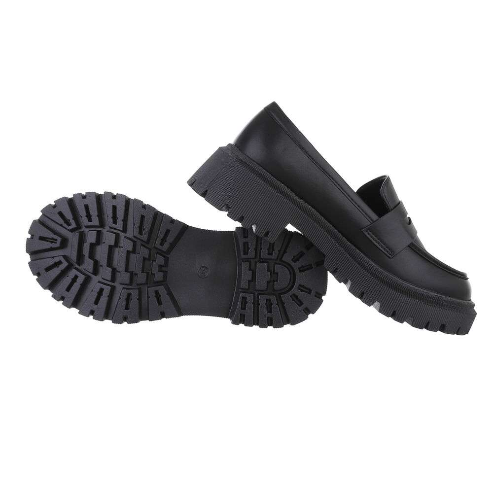 Pantofi office cu toc gros - negru dama