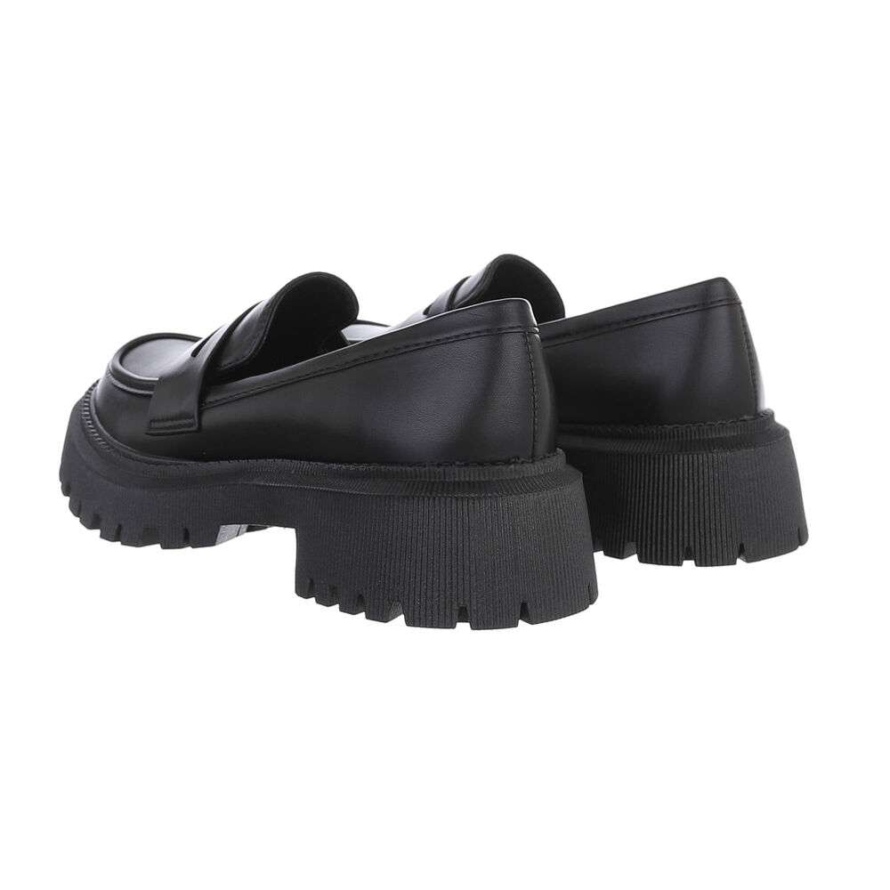 Pantofi office cu toc gros - negru dama
