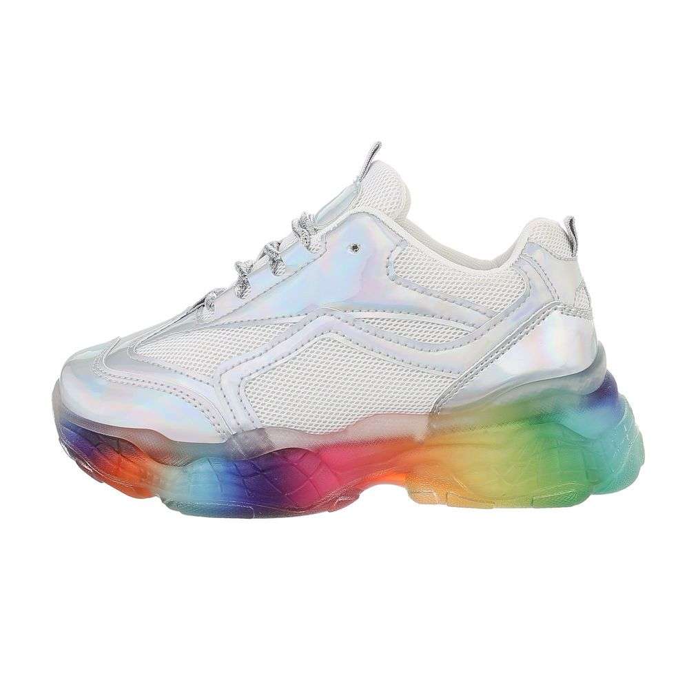 Pantofi sport colorati cu platforma - colorsilver dama