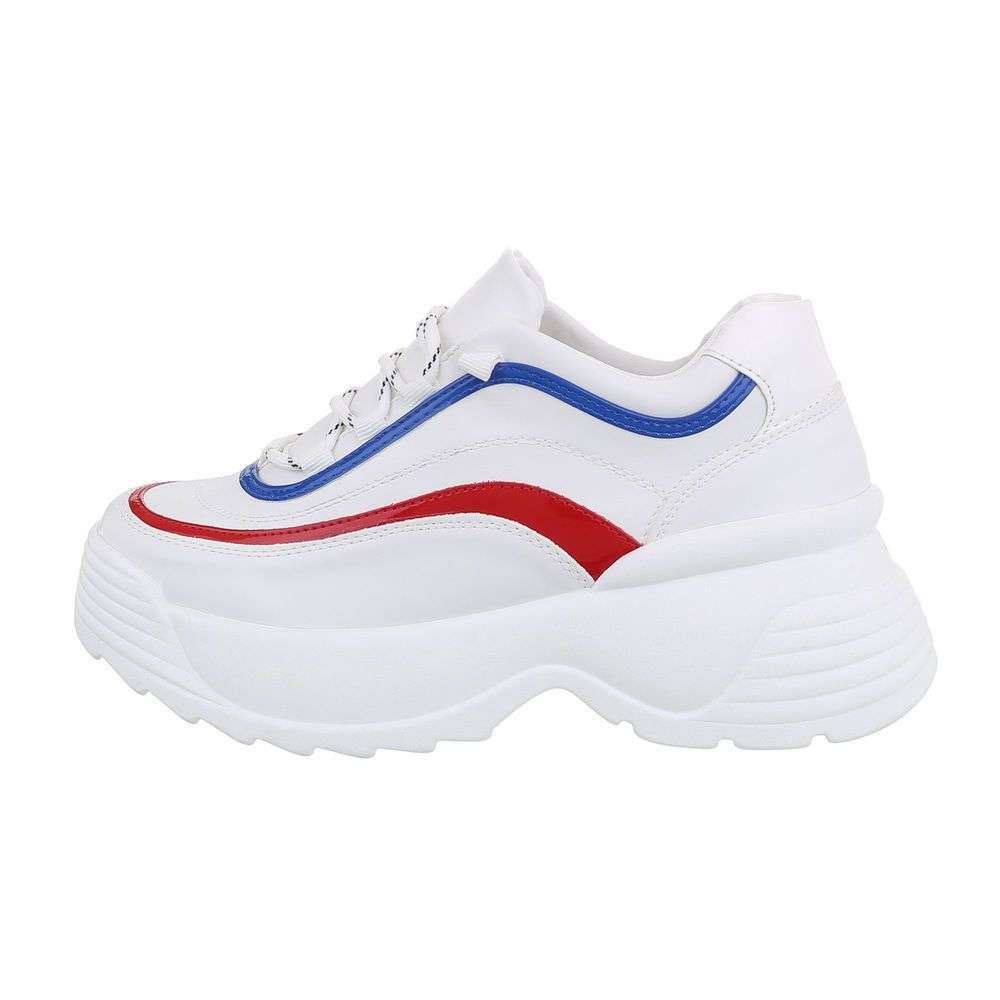 Sneakers cu platforma - whiteredblue dama