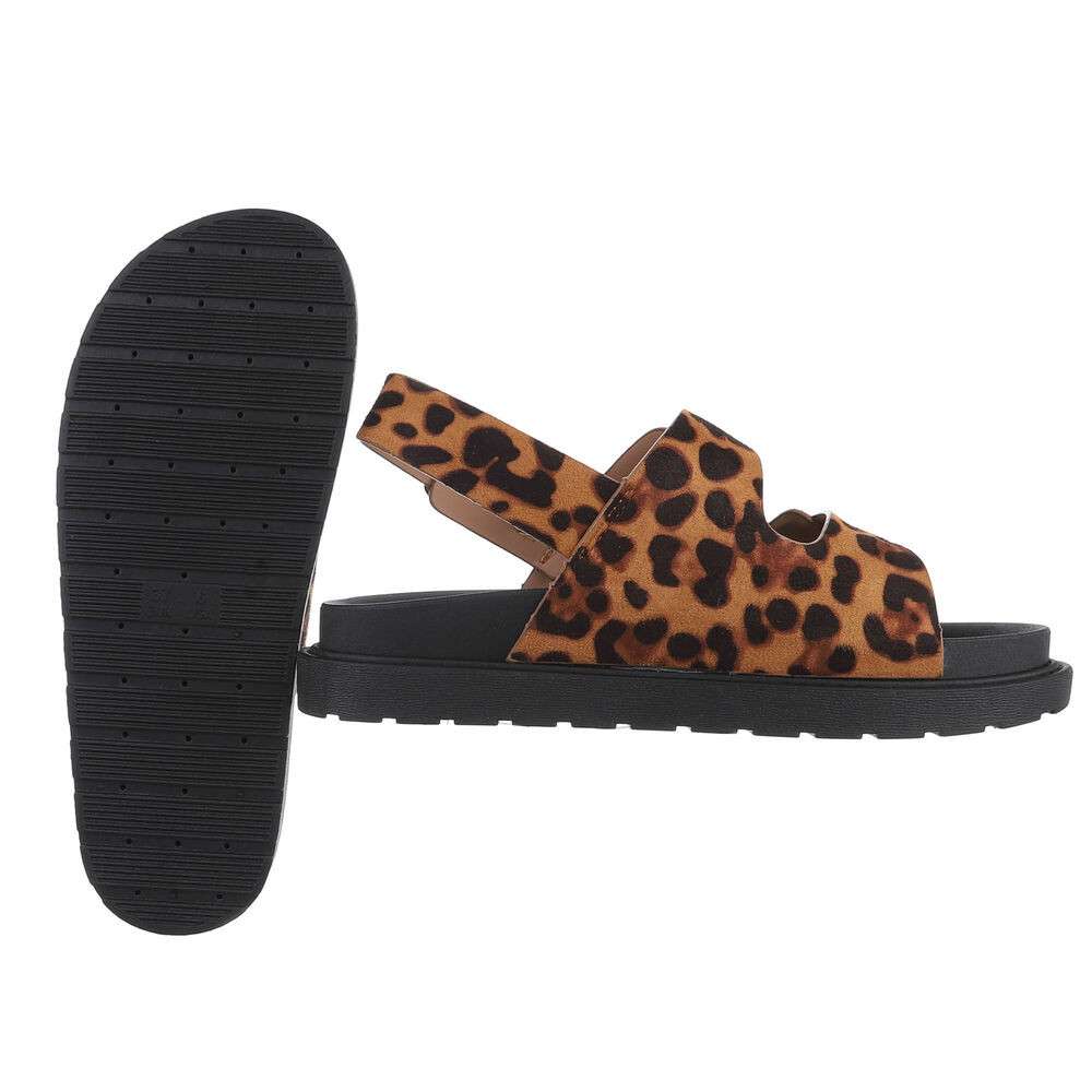 Papuci platforma - imprimeu leopard dama