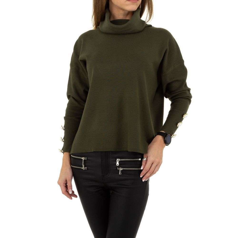 Pulover - SHK Paris marime universala verde military dama