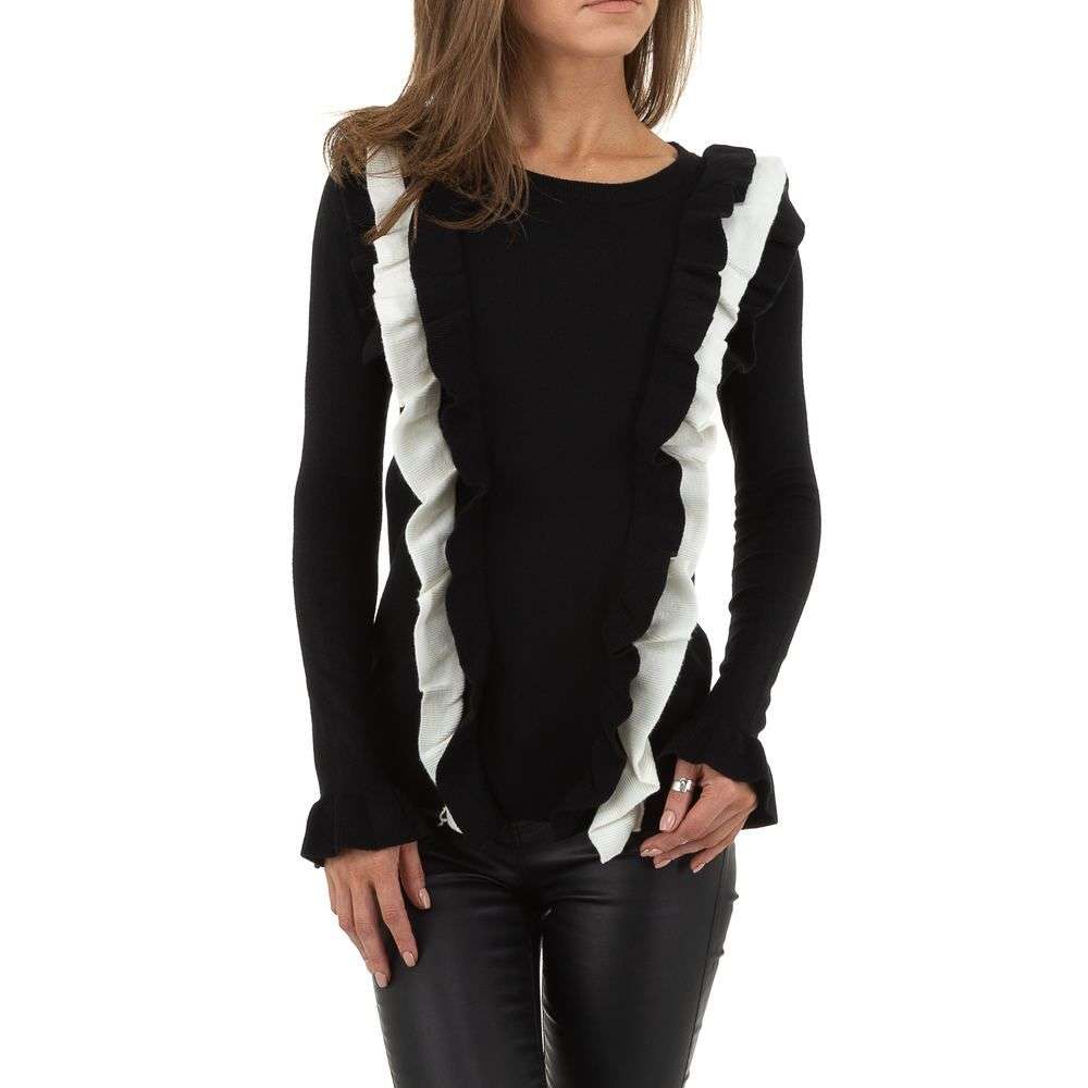 Pulover - SHK Paris marime universala alb negru dama