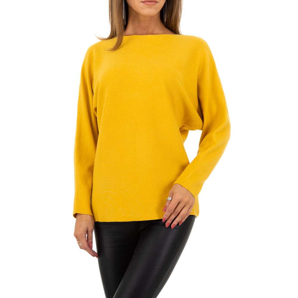 Pulover Whoo Fashion marime universala - galben dama