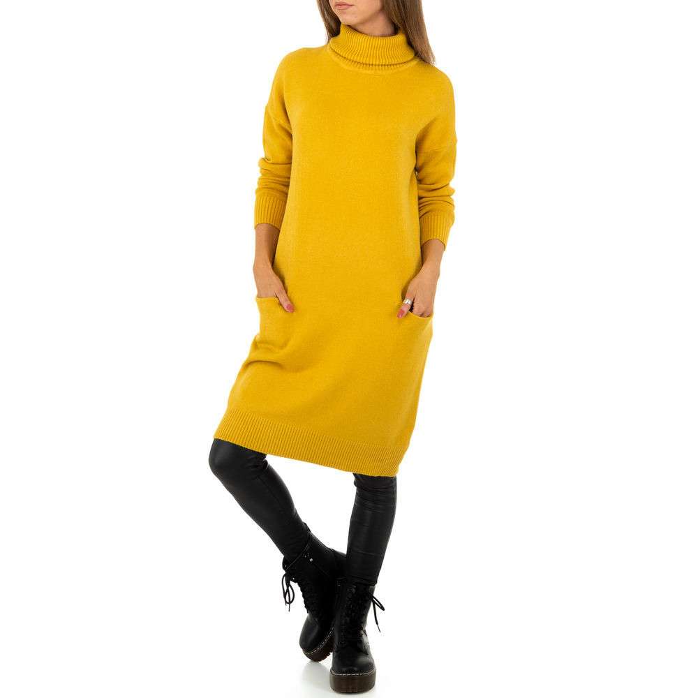 Pulover rochie - galben dama