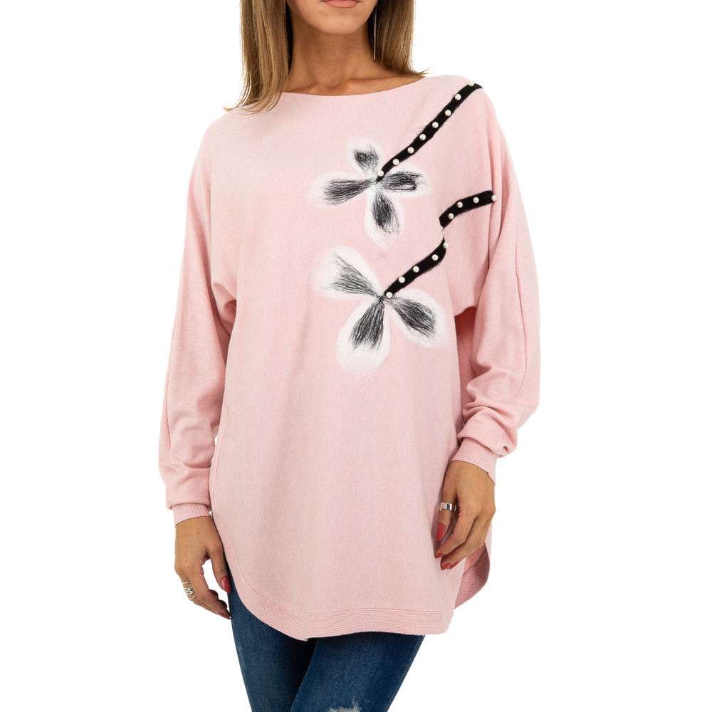 Pulover Whoo Fashion marime universala - roz pudrat dama