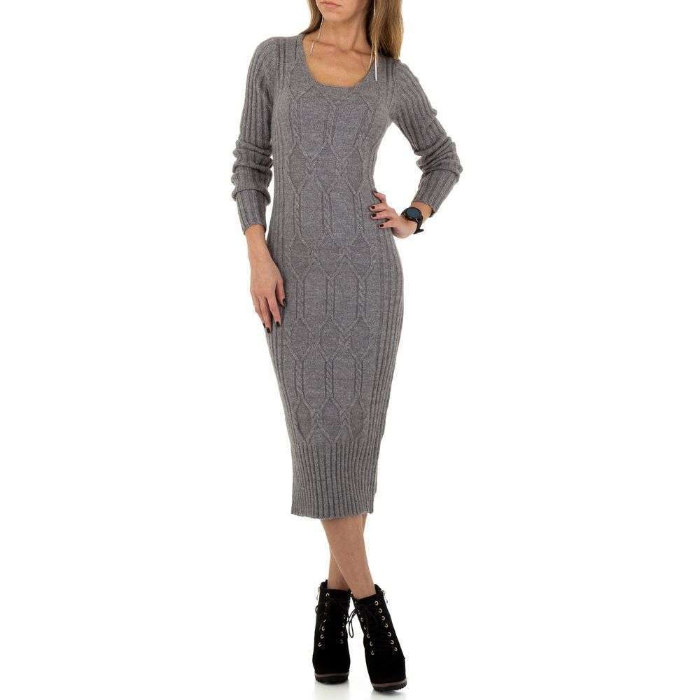 Rochie tricotata mulata - JCL marime universala gri dama