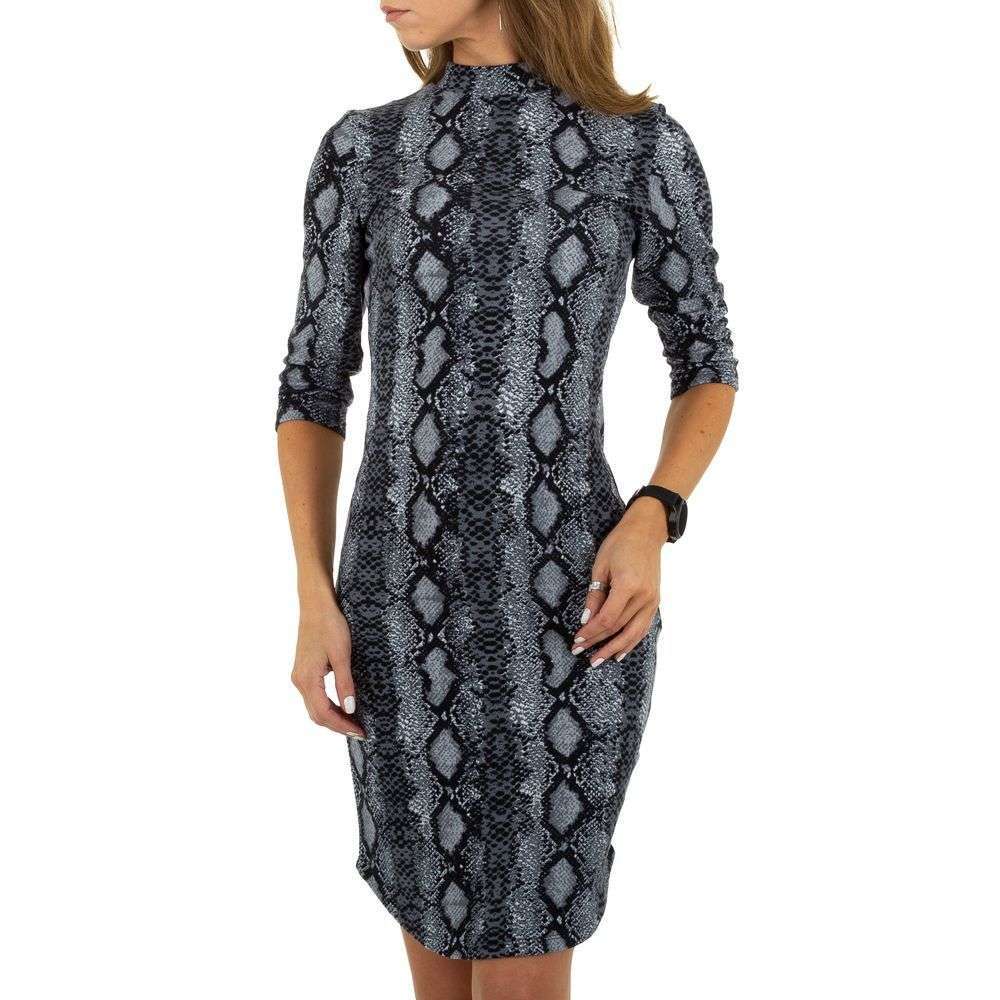 Rochie midi mulata - Voyelles gri dama