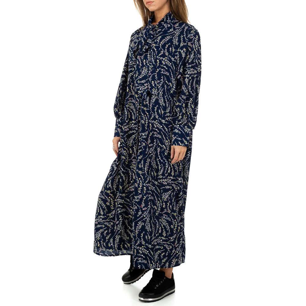 Rochie lunga cu imprimeu - JCL DK.albastru dama