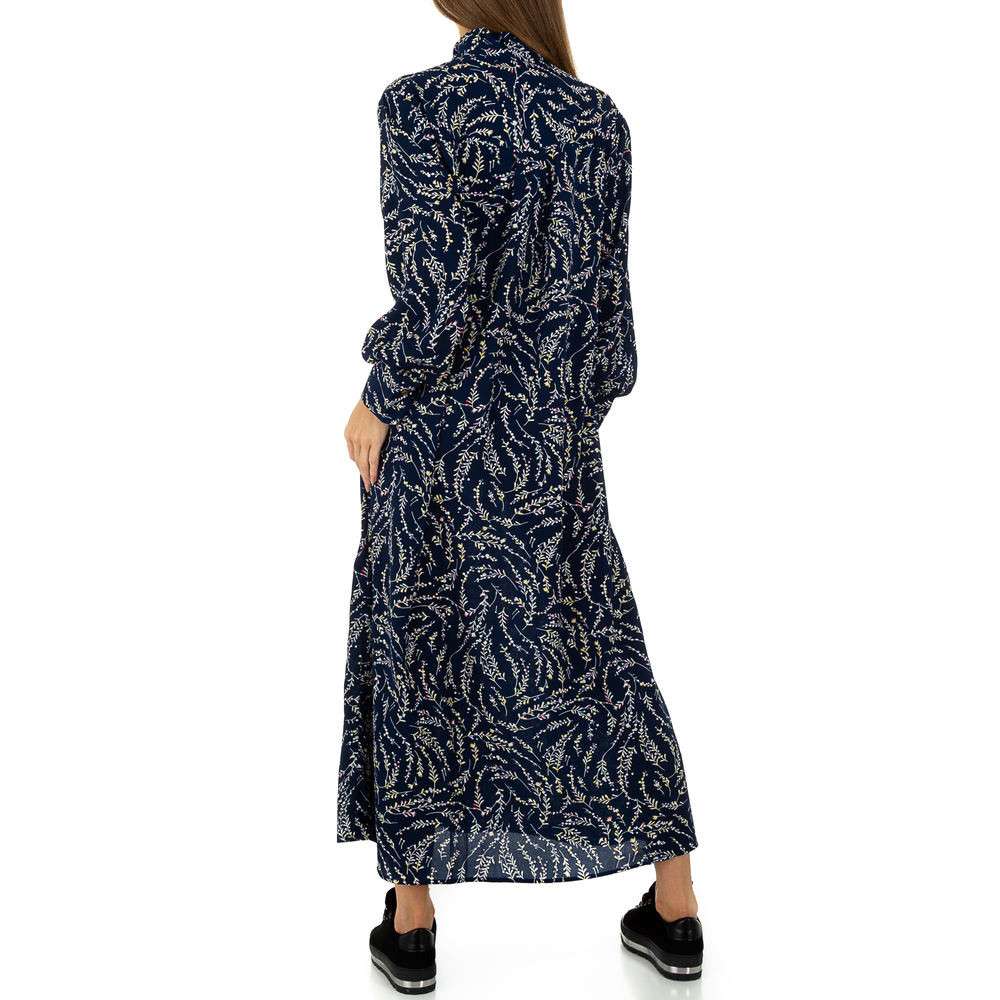 Rochie lunga cu imprimeu - JCL DK.albastru dama