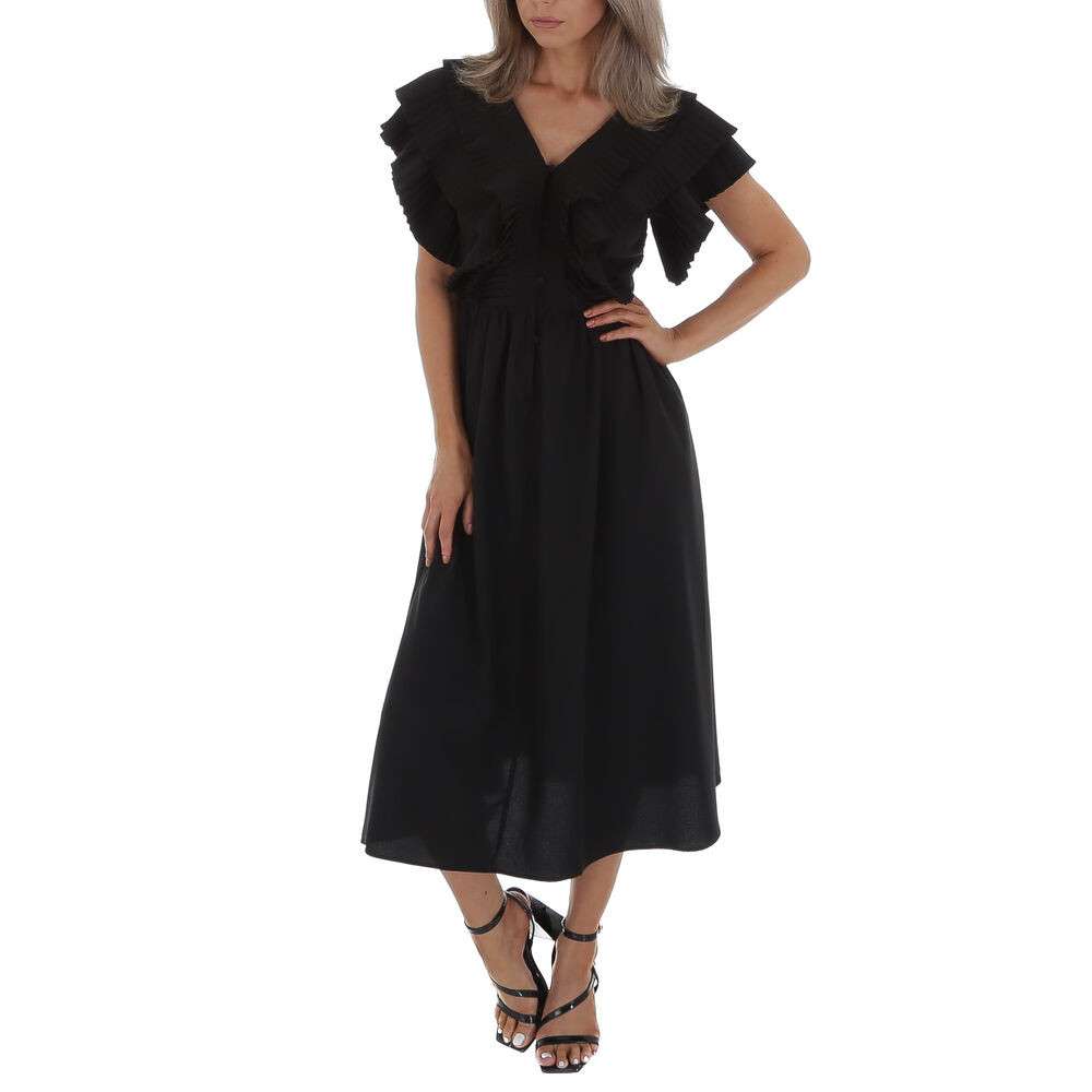 Rochie lunga alb ICY - negru dama