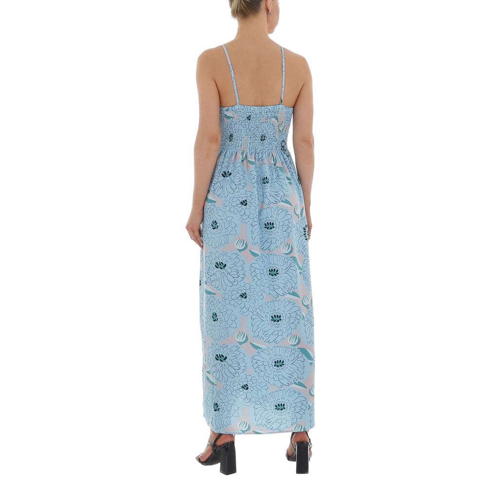 Rochie lunga de vara cu imprimeu - Emma & Ashley   albastru dama