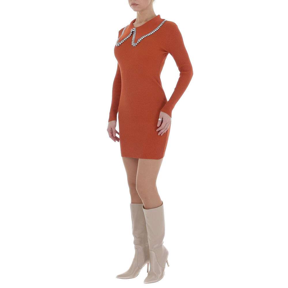 Rochie eleganta scurta material textil - Emma & Ashley portocaliu dama