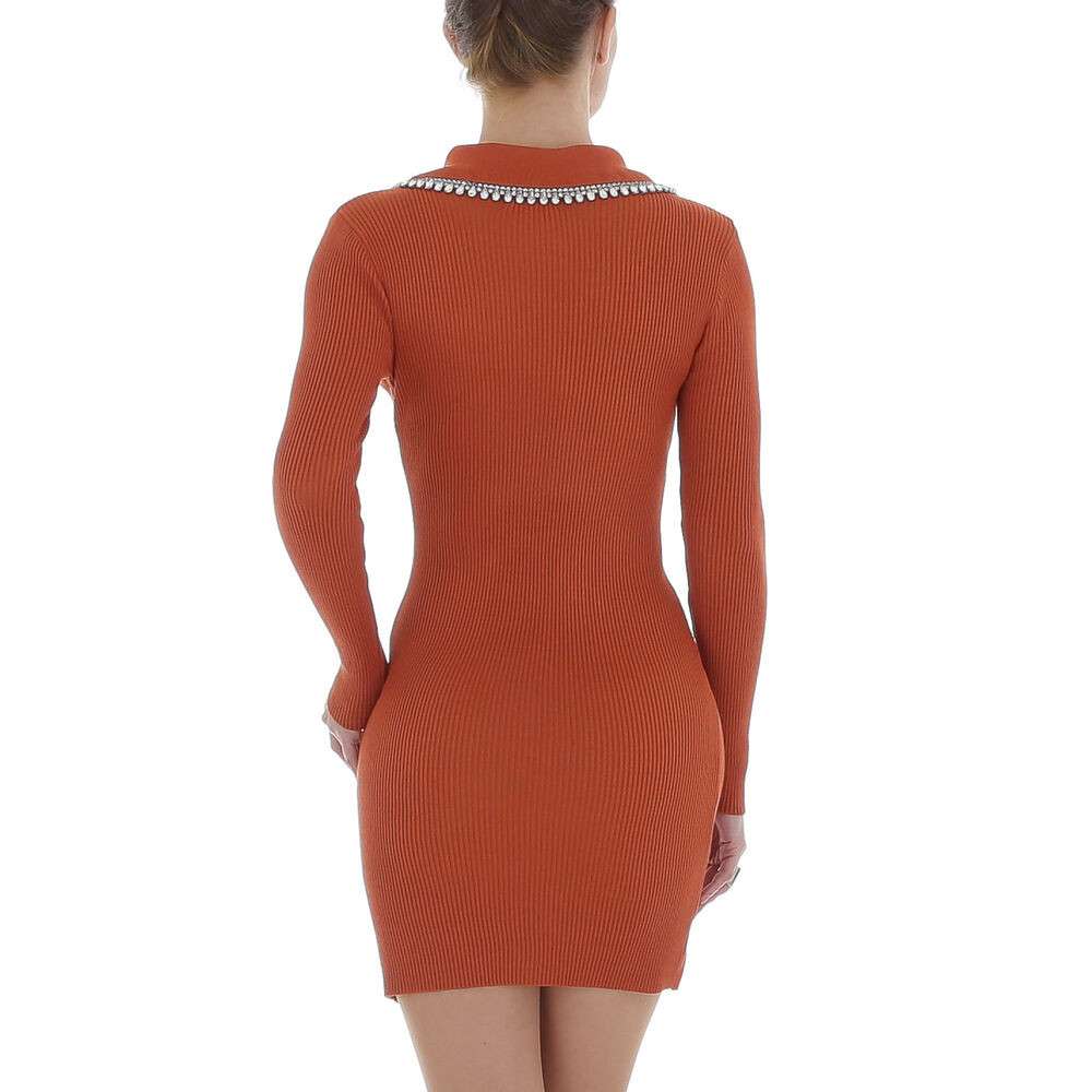 Rochie eleganta scurta material textil - Emma & Ashley portocaliu dama