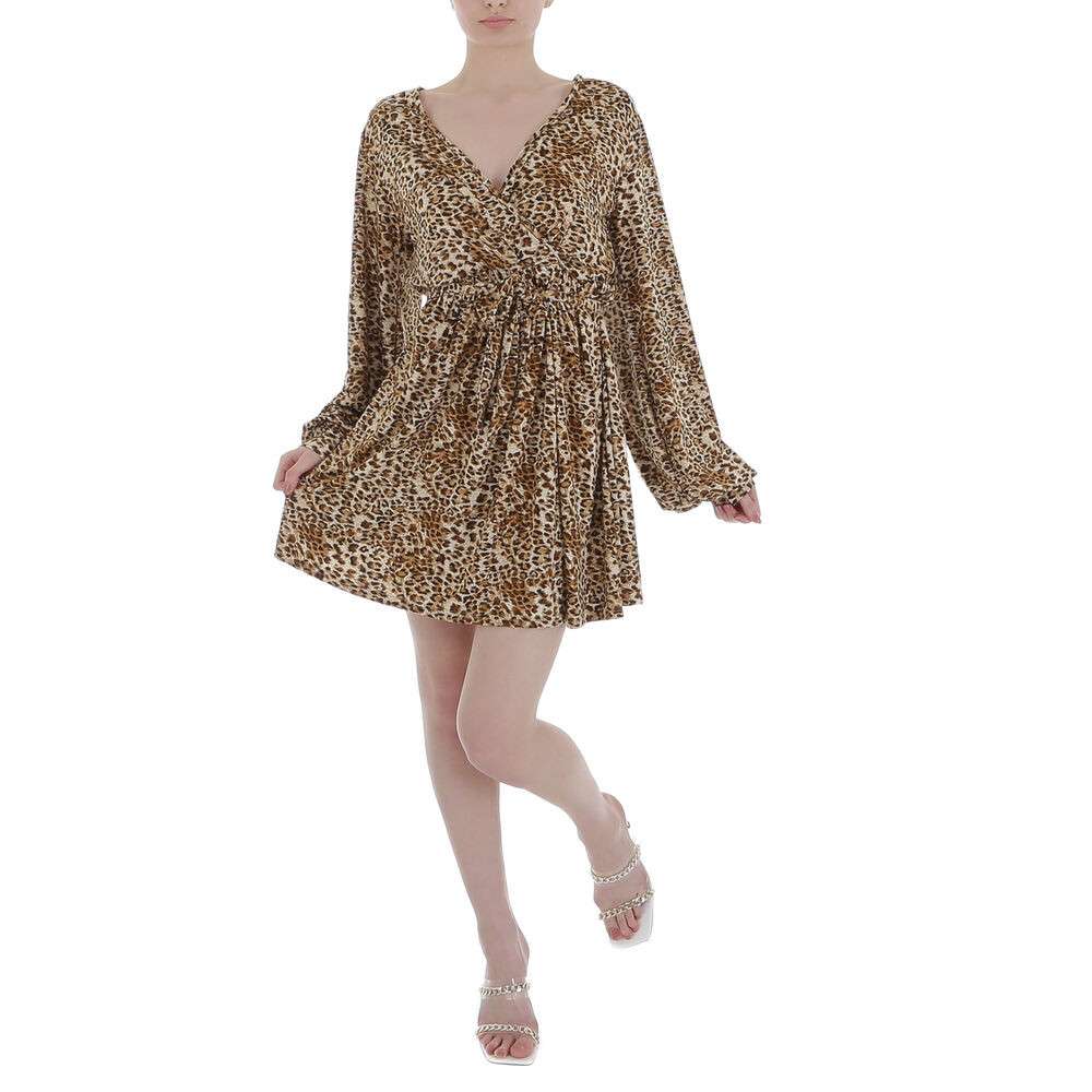 Rochie mini - JCL imprimeu leopard dama