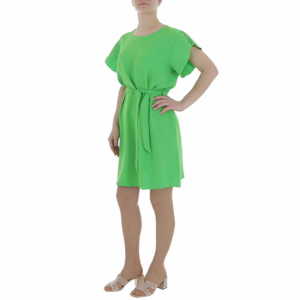 Rochie casual cu maneca scurta - verde dama