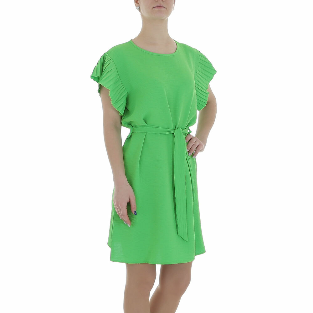 Rochie casual cu maneca scurta - verde dama