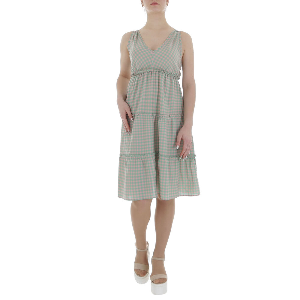 Rochie midi evazata - verde dama