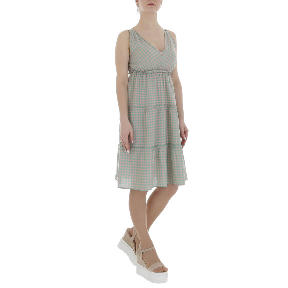 Rochie midi evazata - verde dama