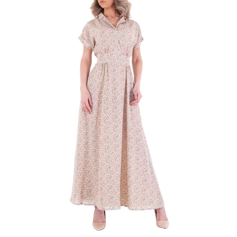 Rochie lunga evazata cu imprimeu - JCL multicolor dama