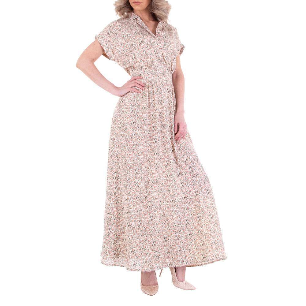 Rochie lunga evazata cu imprimeu - JCL multicolor dama