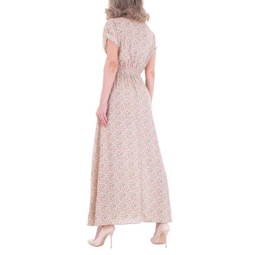 Rochie lunga evazata cu imprimeu - JCL multicolor dama