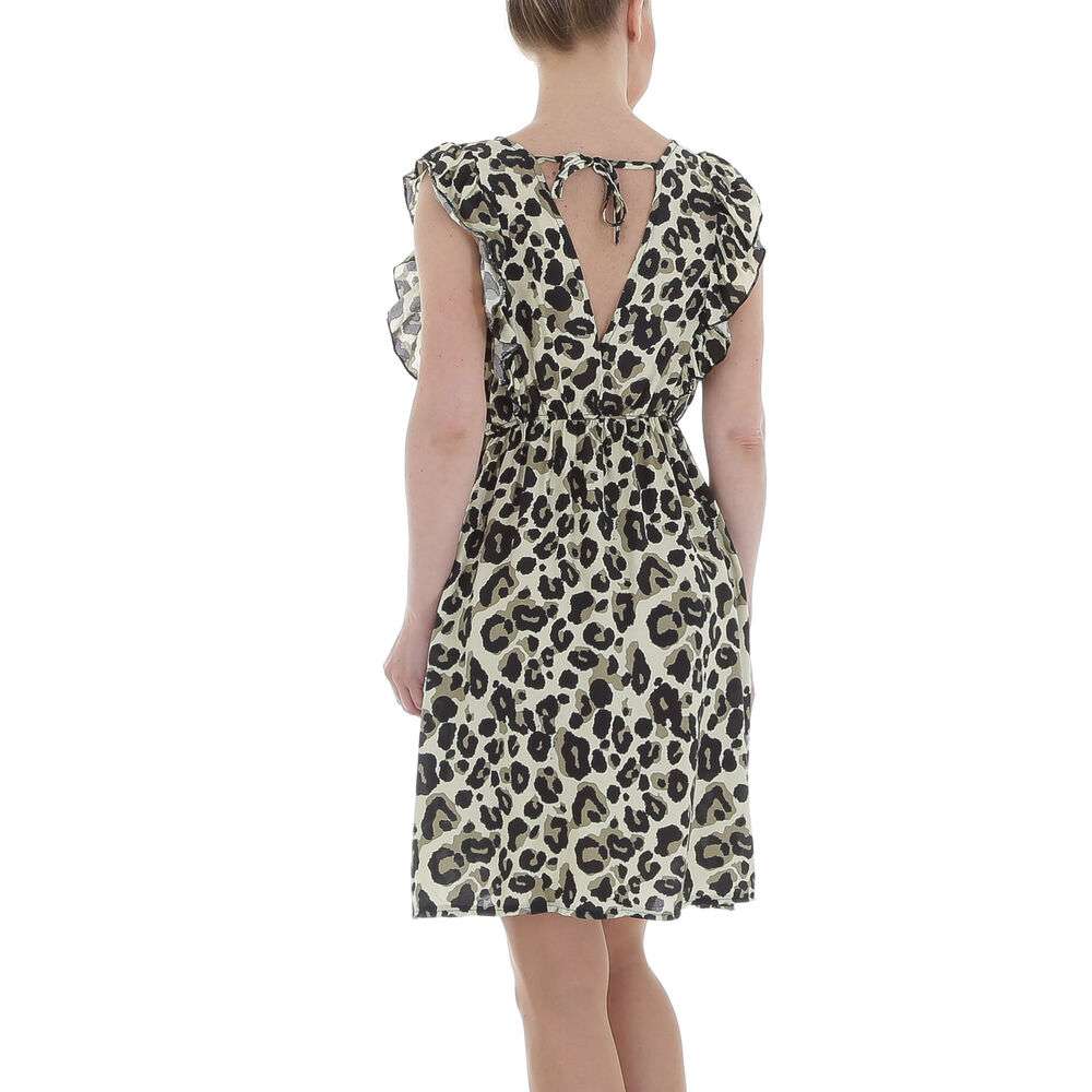 Rochie scurta imprimeu leopard - LT.verde dama