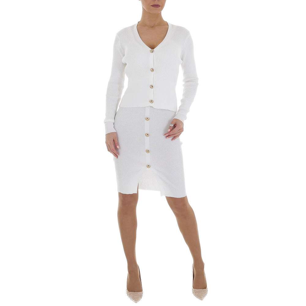 Compleu cu fusta midi - Emma & Ashley   alb dama