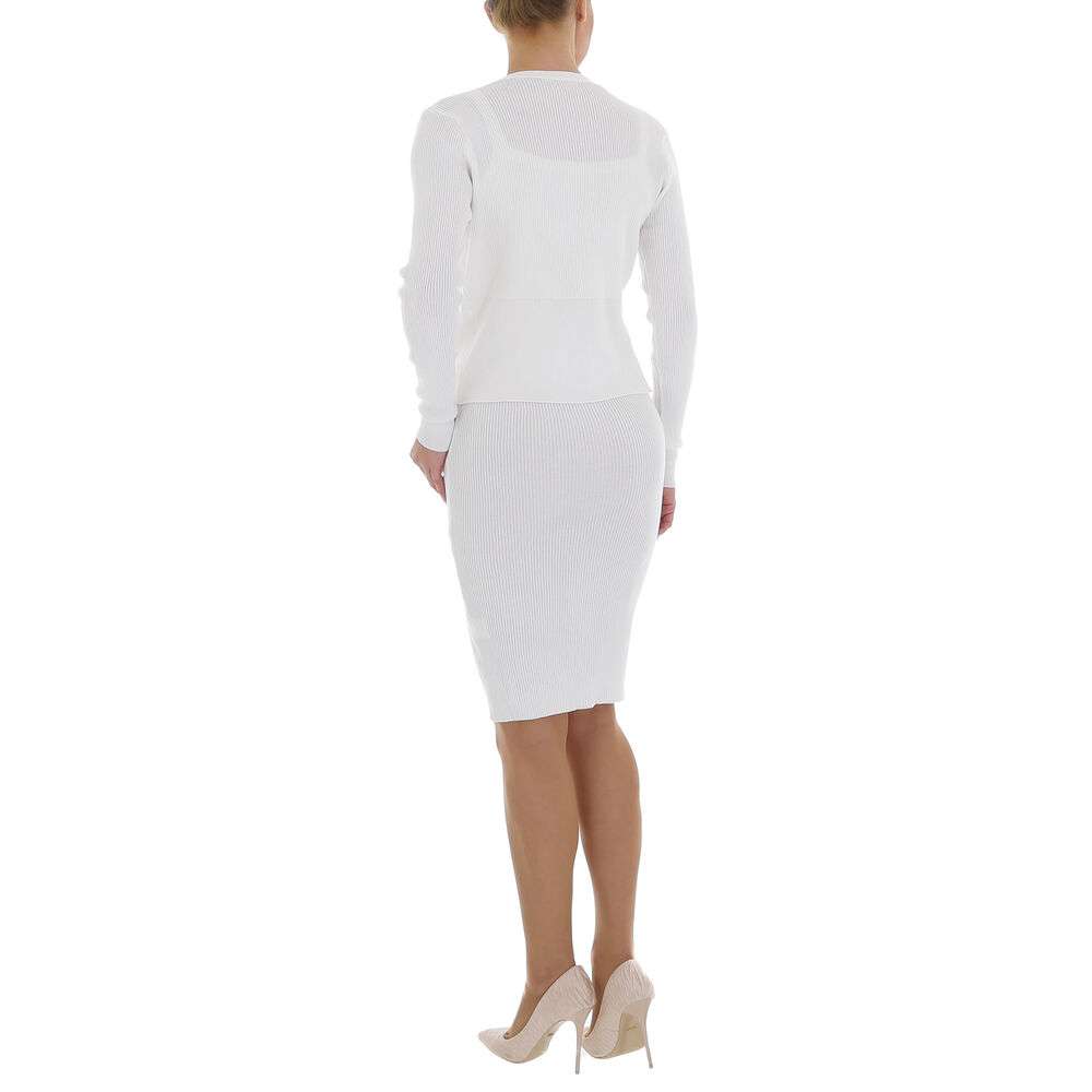Compleu cu fusta midi - Emma & Ashley   alb dama