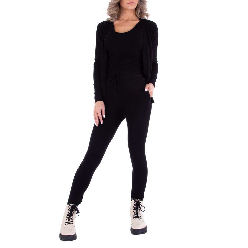 Compleu casual din 3 piese - Emmash   negru dama