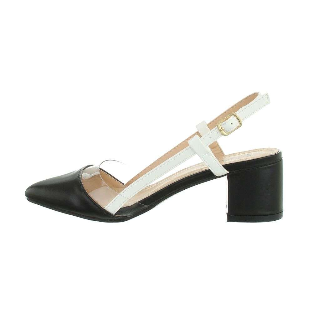 Pantofi toc mic gros - negru dama