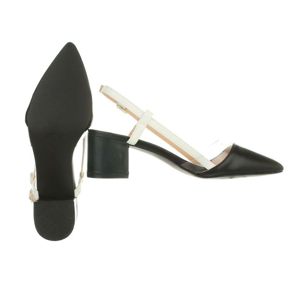 Pantofi toc mic gros - negru dama