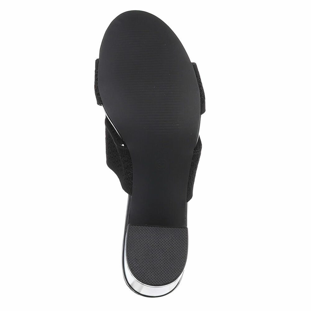 Sandale cu toc - negru dama