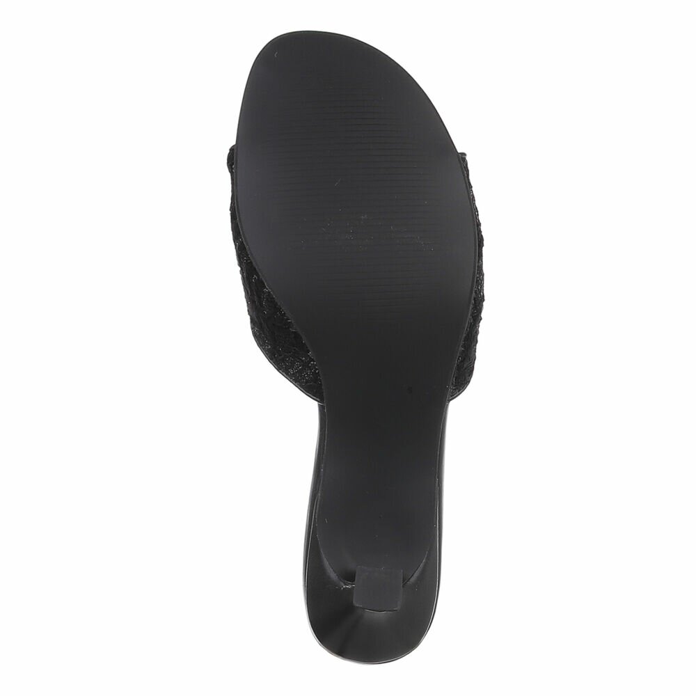 Slapi eleganti cu toc - negru dama