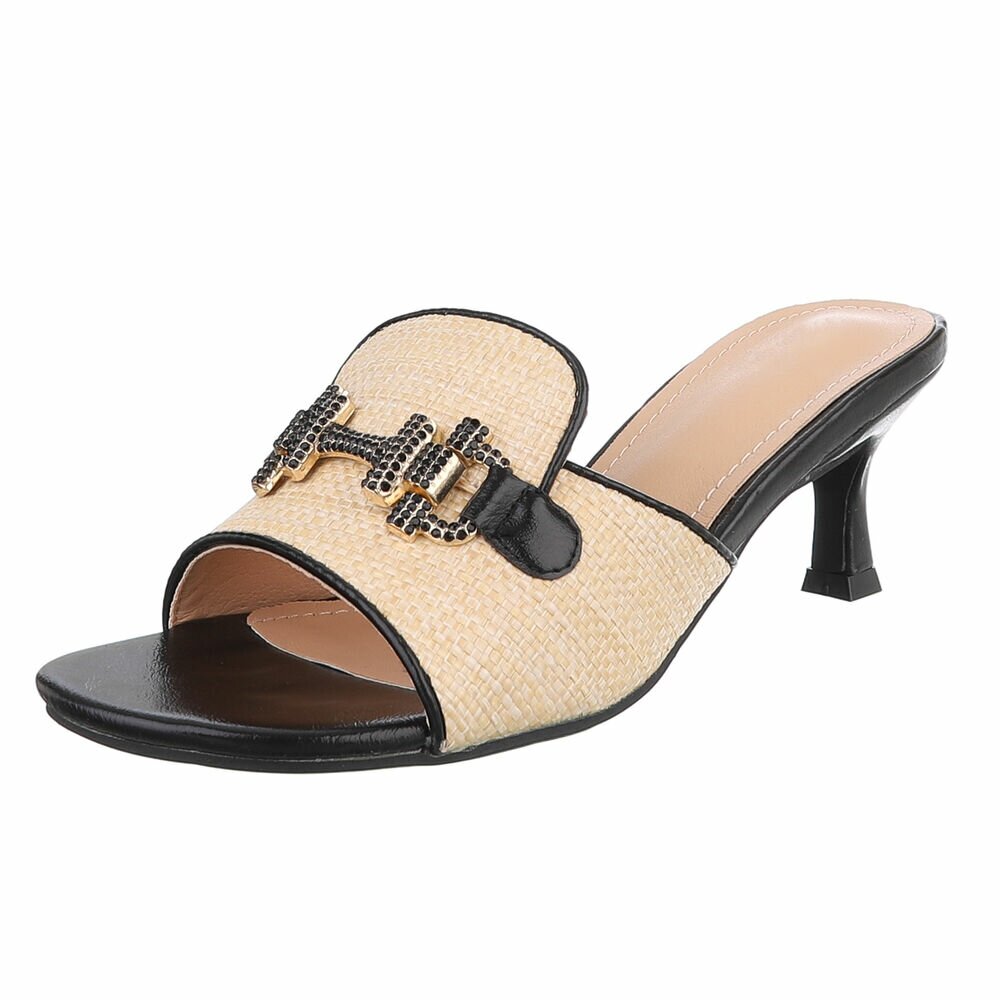 Sandale cu toc - negru dama