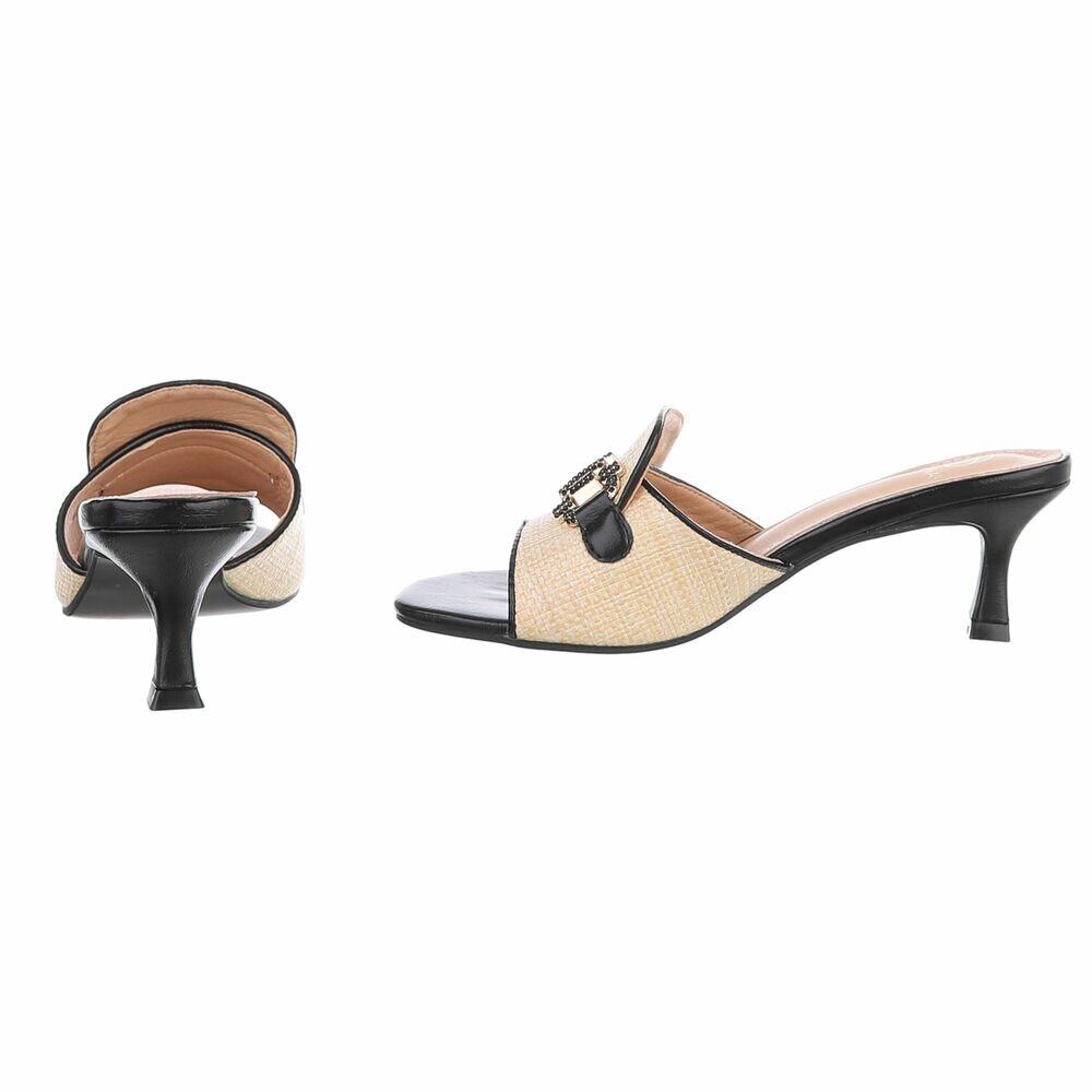 Sandale cu toc - negru dama