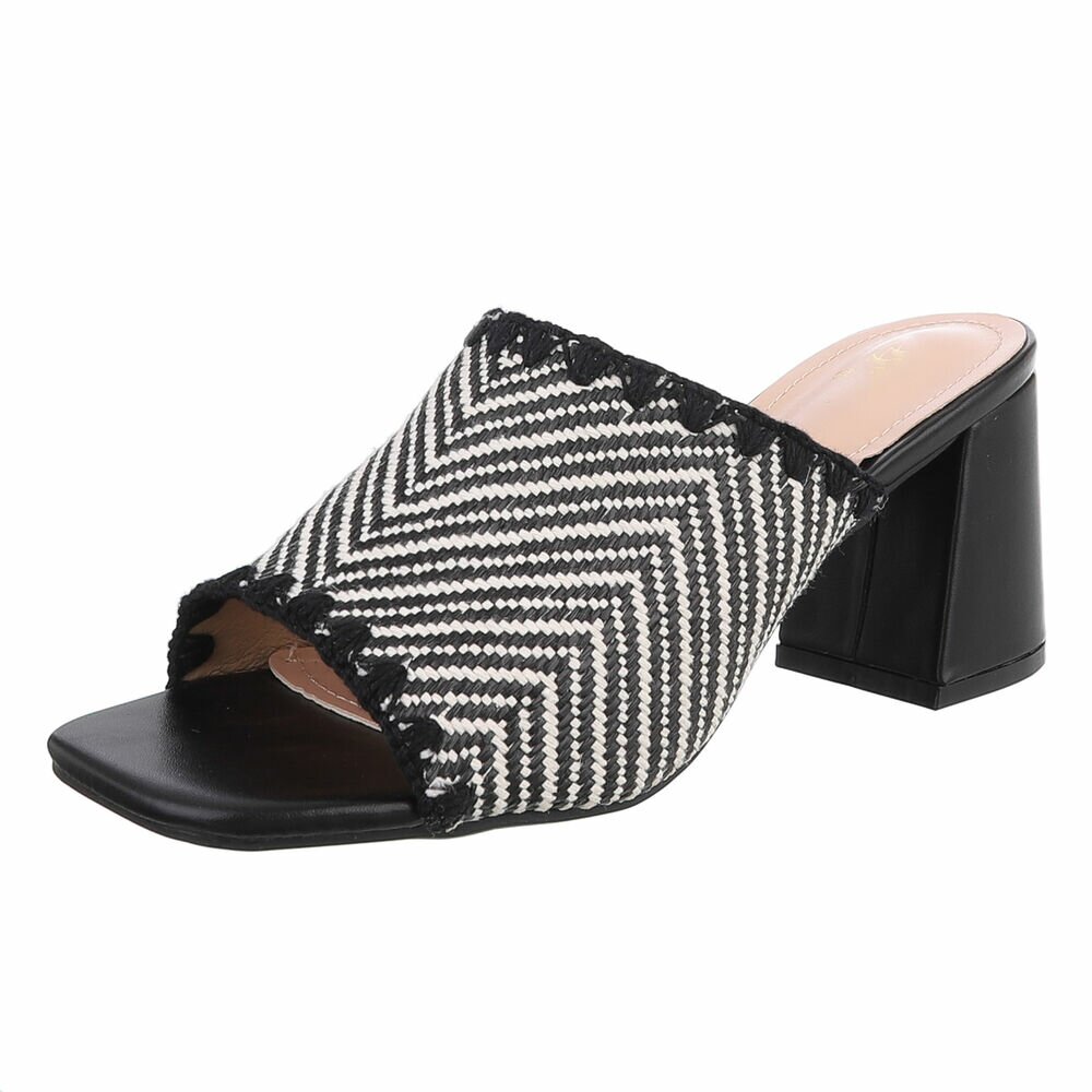 Slapi eleganti fara toc - negru dama