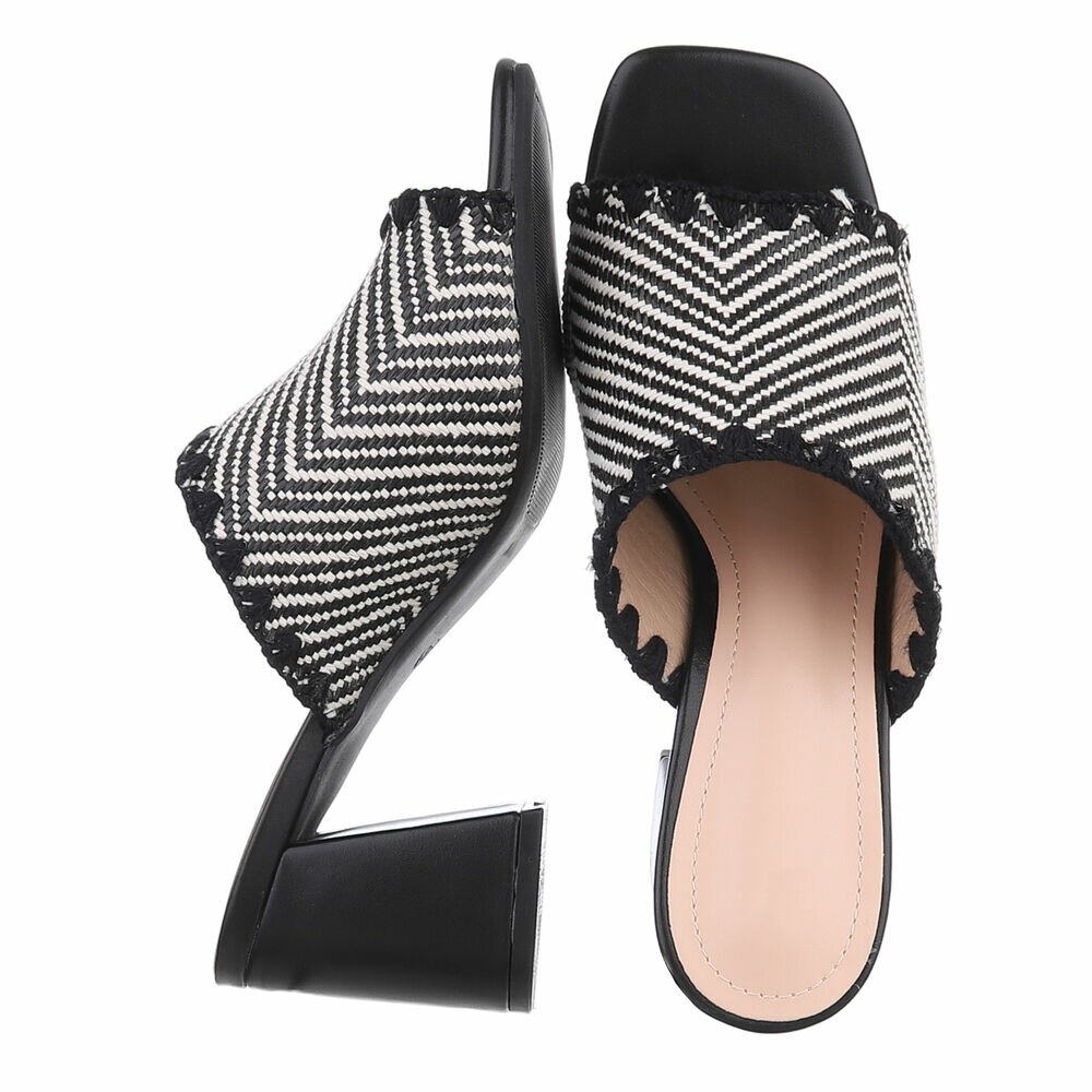 Slapi eleganti fara toc - negru dama