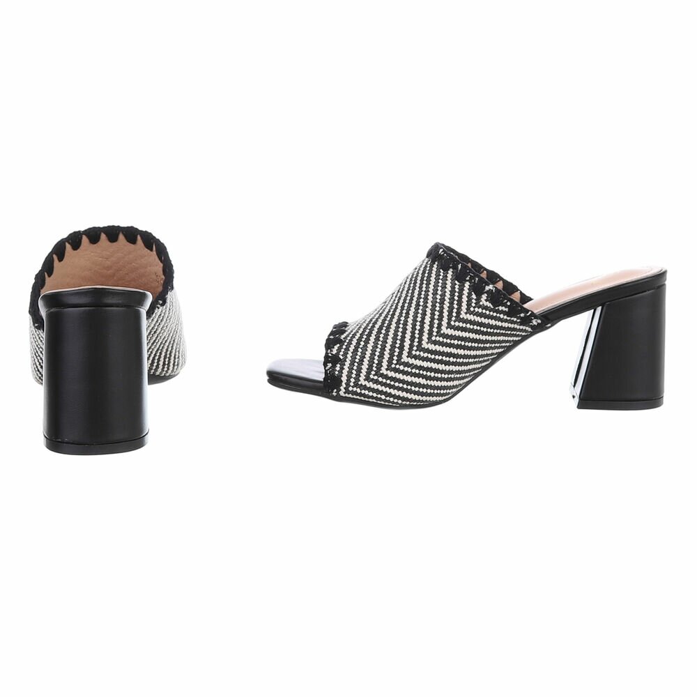 Slapi eleganti fara toc - negru dama