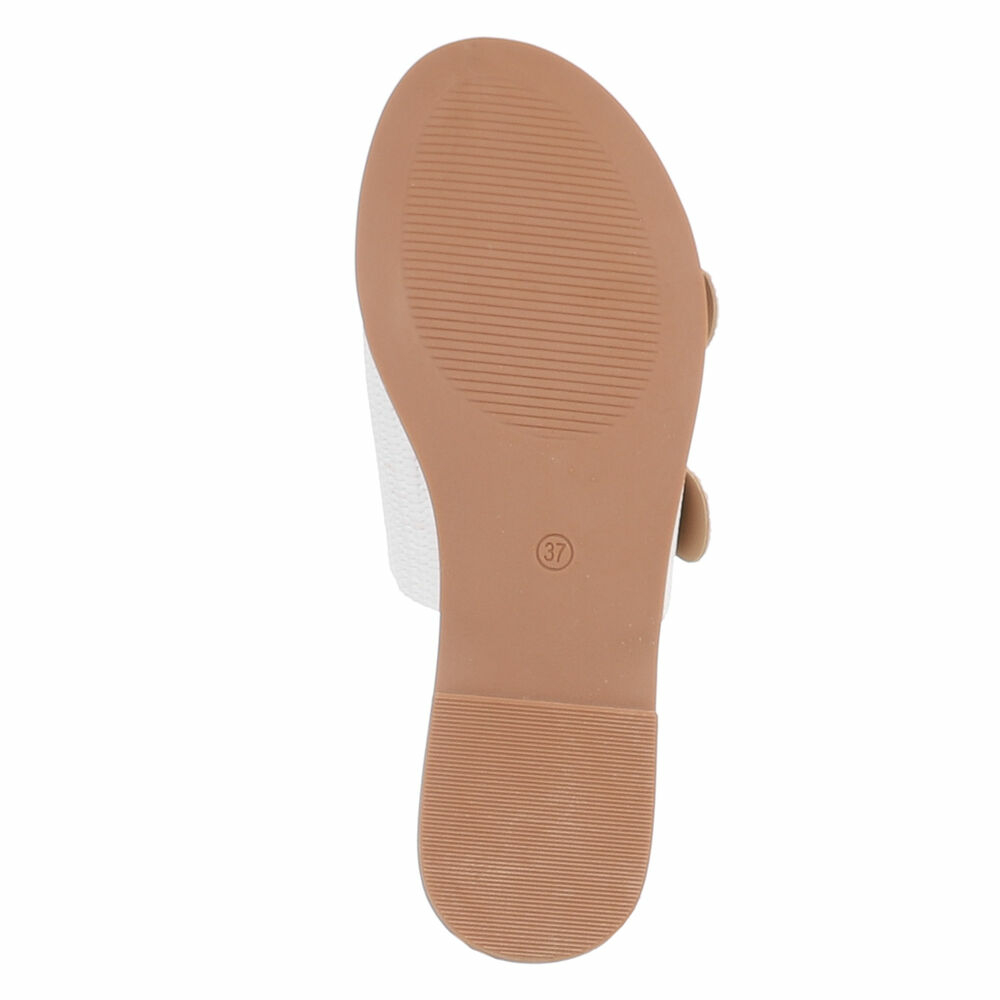 Papuci vara eleganti fara toc - alb dama