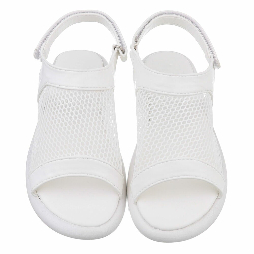 Sandale joase plat - alb dama