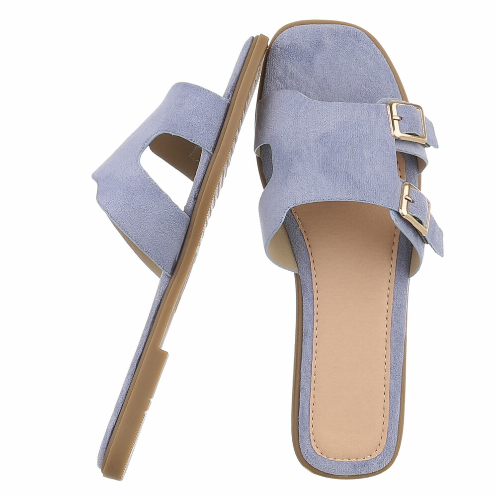 Sandale joase plat - albastru dama