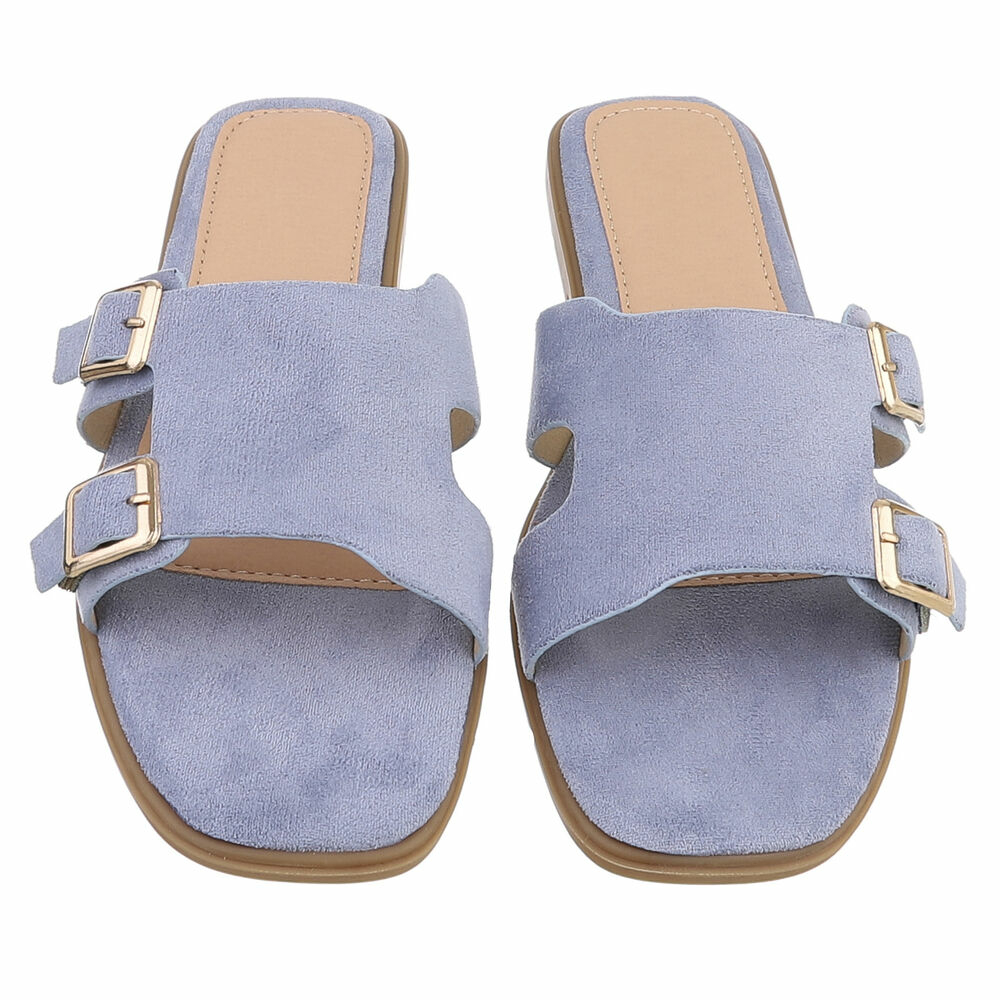 Sandale joase plat - albastru dama