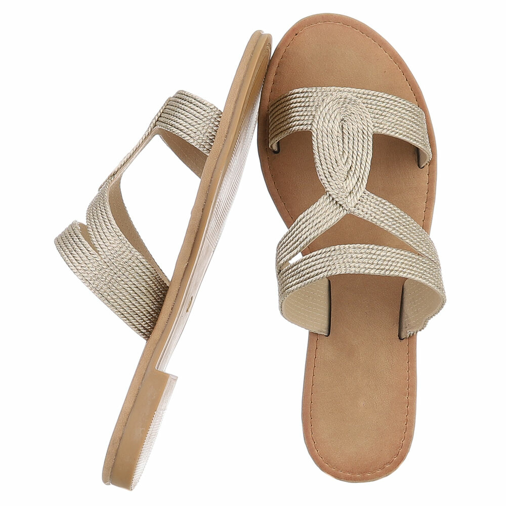 Sandale joase plat - auriu dama