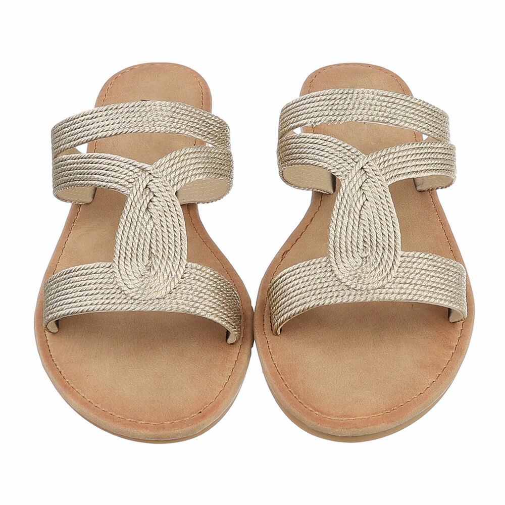 Sandale joase plat - auriu dama