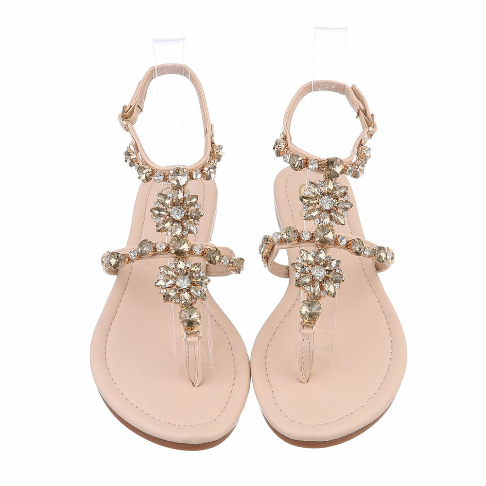 Sandale joase plat - bej dama
